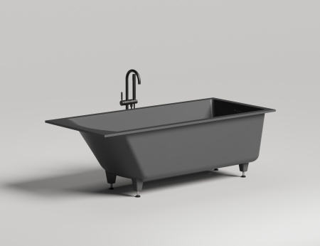 Ванна из литьевго мрамора Salini CASCATA 104813G 170х70 встраиваемая прямоугольная с ножками